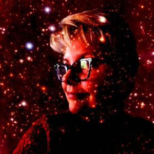 Waylena's profile picture. Portrait with stars and red nebulosity.